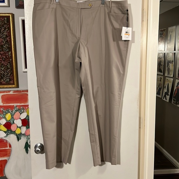 Calvin Klein Pants - Calvin Klein modern fit tan flat front trousers
